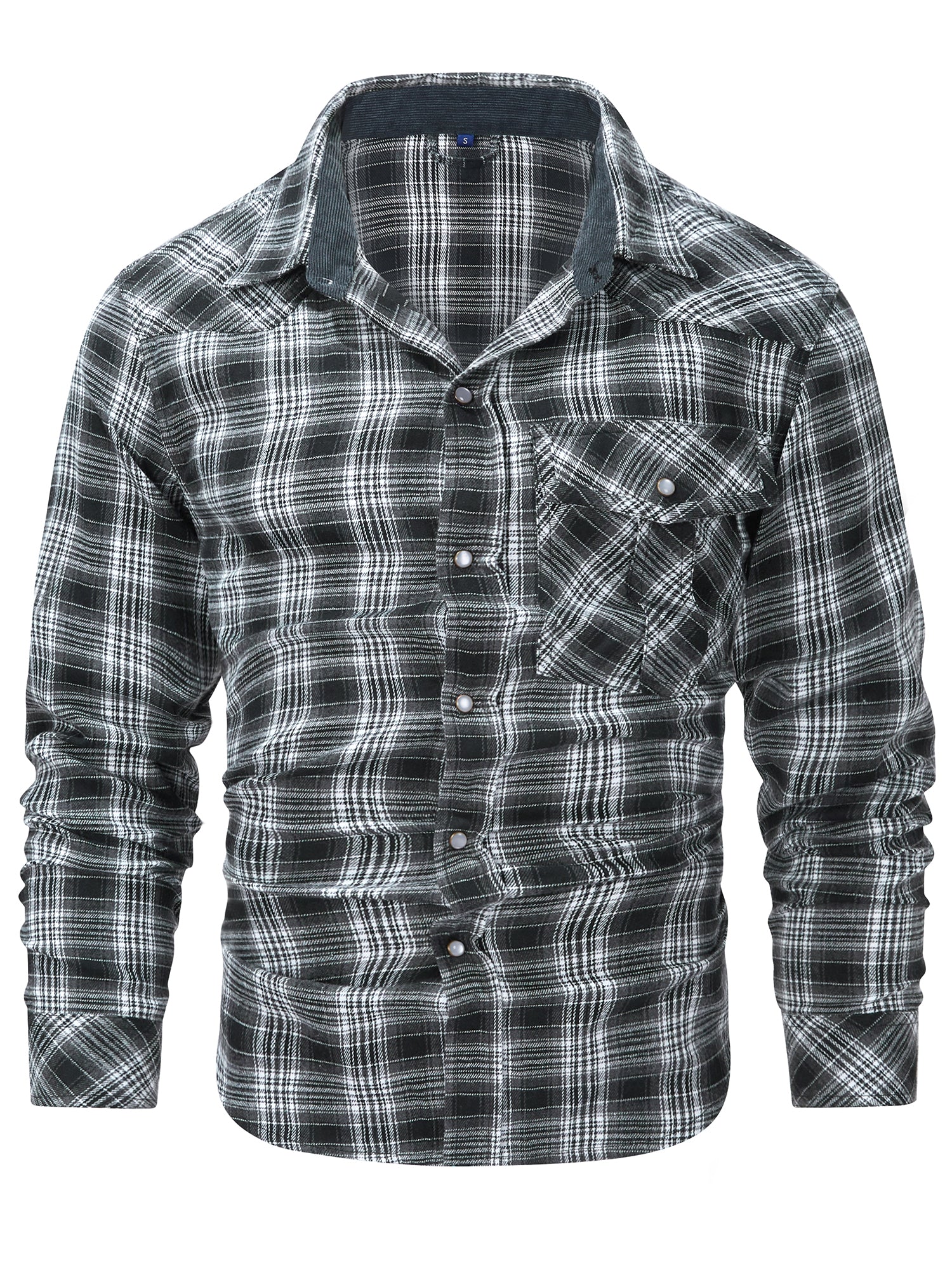 Mr.Stream Men's Flannel Long Sleeve Plaid Pearl Snap Shirts