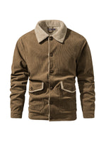 Load image into Gallery viewer, Mr.Stream Men&#39;s Fleece Sherpa Lined Corduroy Button Jackets
