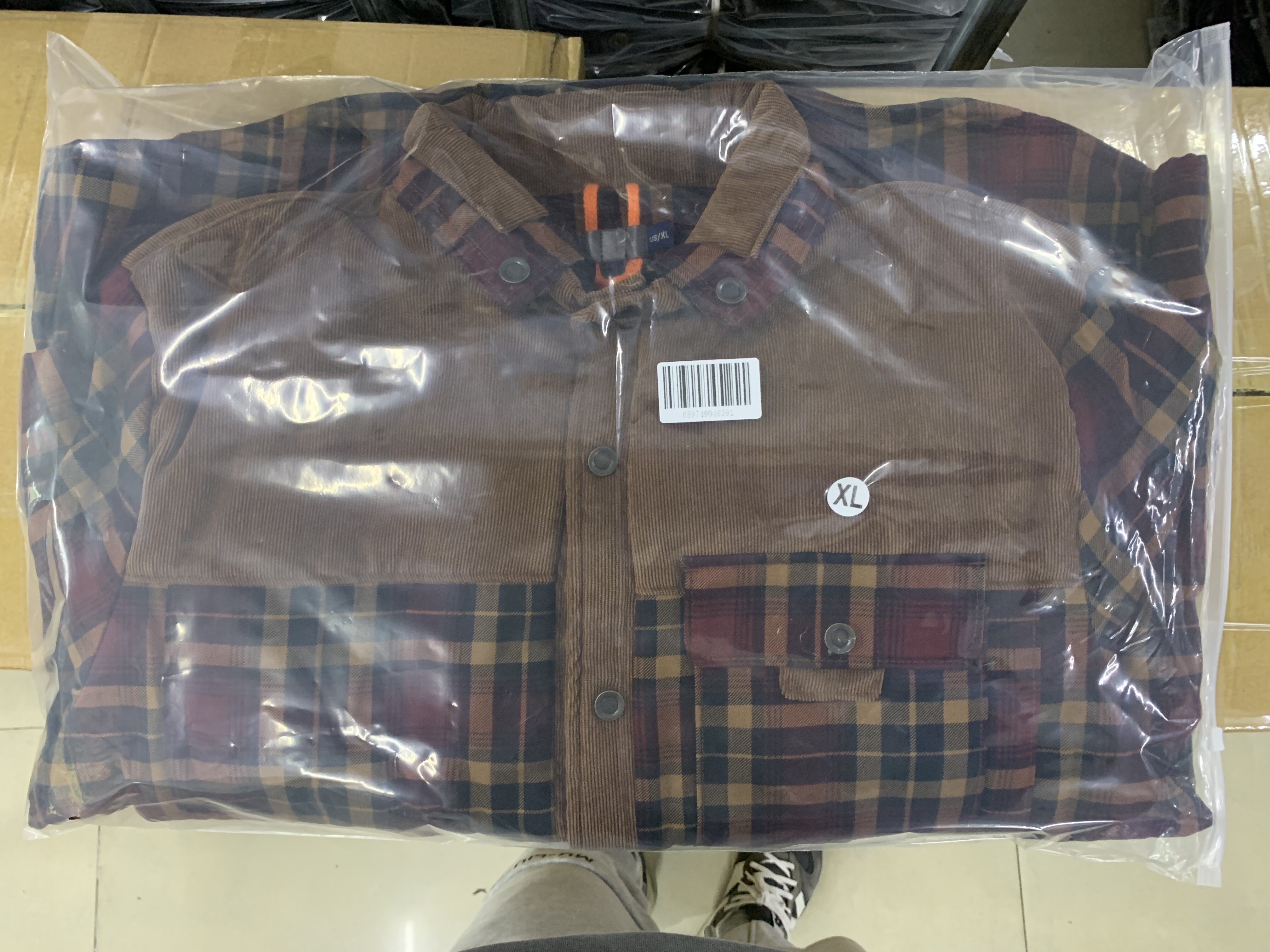 Mr.Stream Men's Corduroy Plaid Shirt Jacket