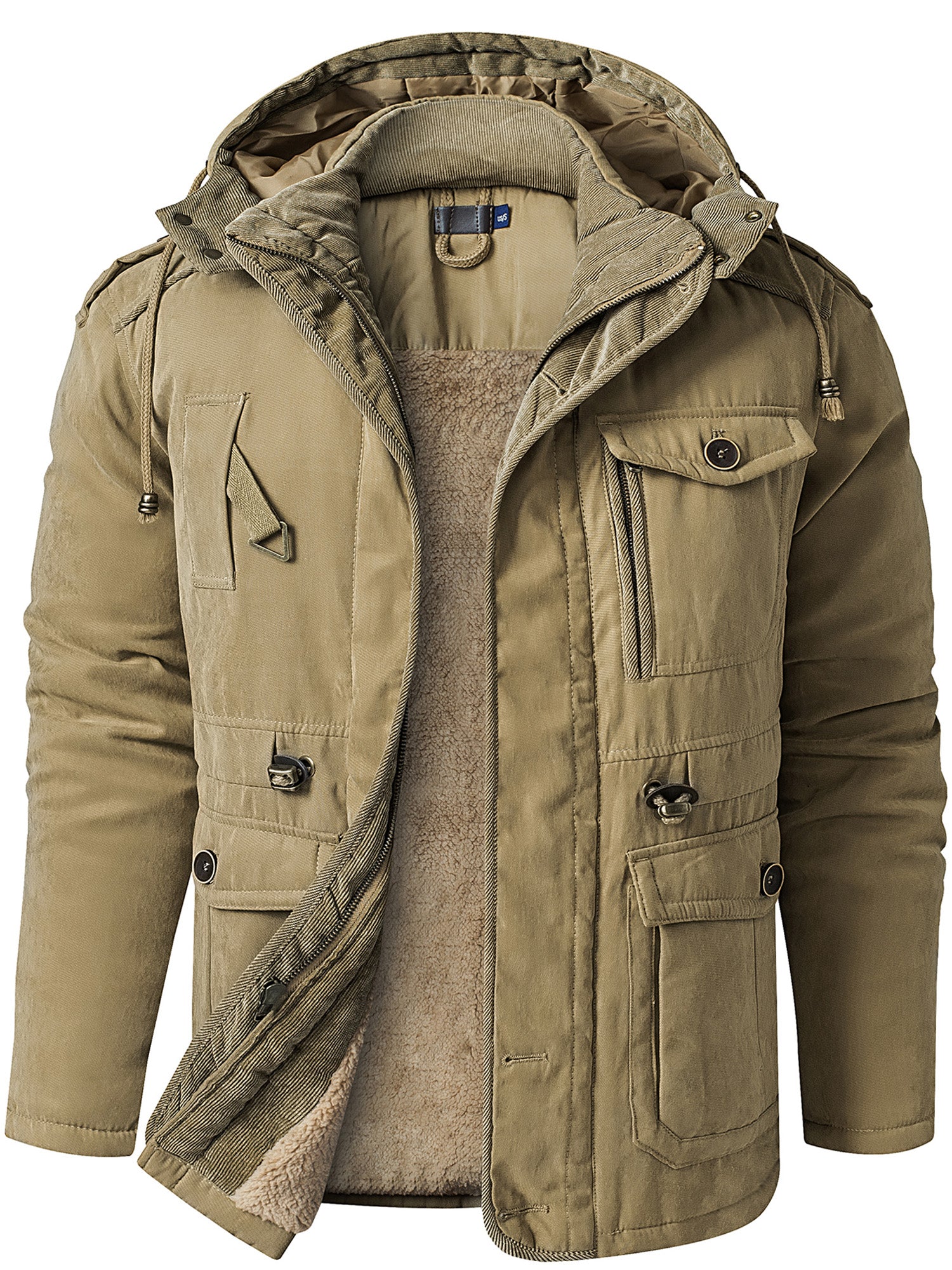 thumbnail image 2 of Men's Winter Parka Jacket – Water Resistant, Thermal Sherpa Lined, Hooded Insulated Coat For Hiking & Skiing 2 of 2