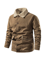 Load image into Gallery viewer, Mr.Stream Men&#39;s Fleece Sherpa Lined Corduroy Button Jackets
