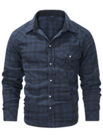 Load image into Gallery viewer, Mr.Stream Men&#39;s Flannel Long Sleeve Plaid Pearl Snap Shirts
