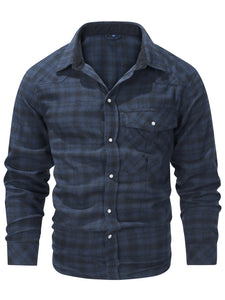 Mr.Stream Men's Flannel Long Sleeve Plaid Pearl Snap Shirts