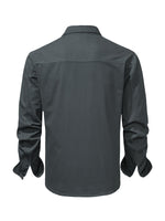 Load image into Gallery viewer, Mr.Stream Men&#39;s Washed Cotton Two Pockets Snap Button Up Twill Shirt
