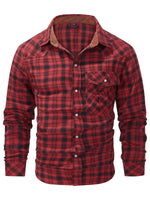 Load image into Gallery viewer, Mr.Stream Men&#39;s Flannel Long Sleeve Plaid Pearl Snap Shirts
