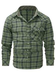 Mr.Stream Men's Flannel Long Sleeve Plaid Pearl Snap Shirts