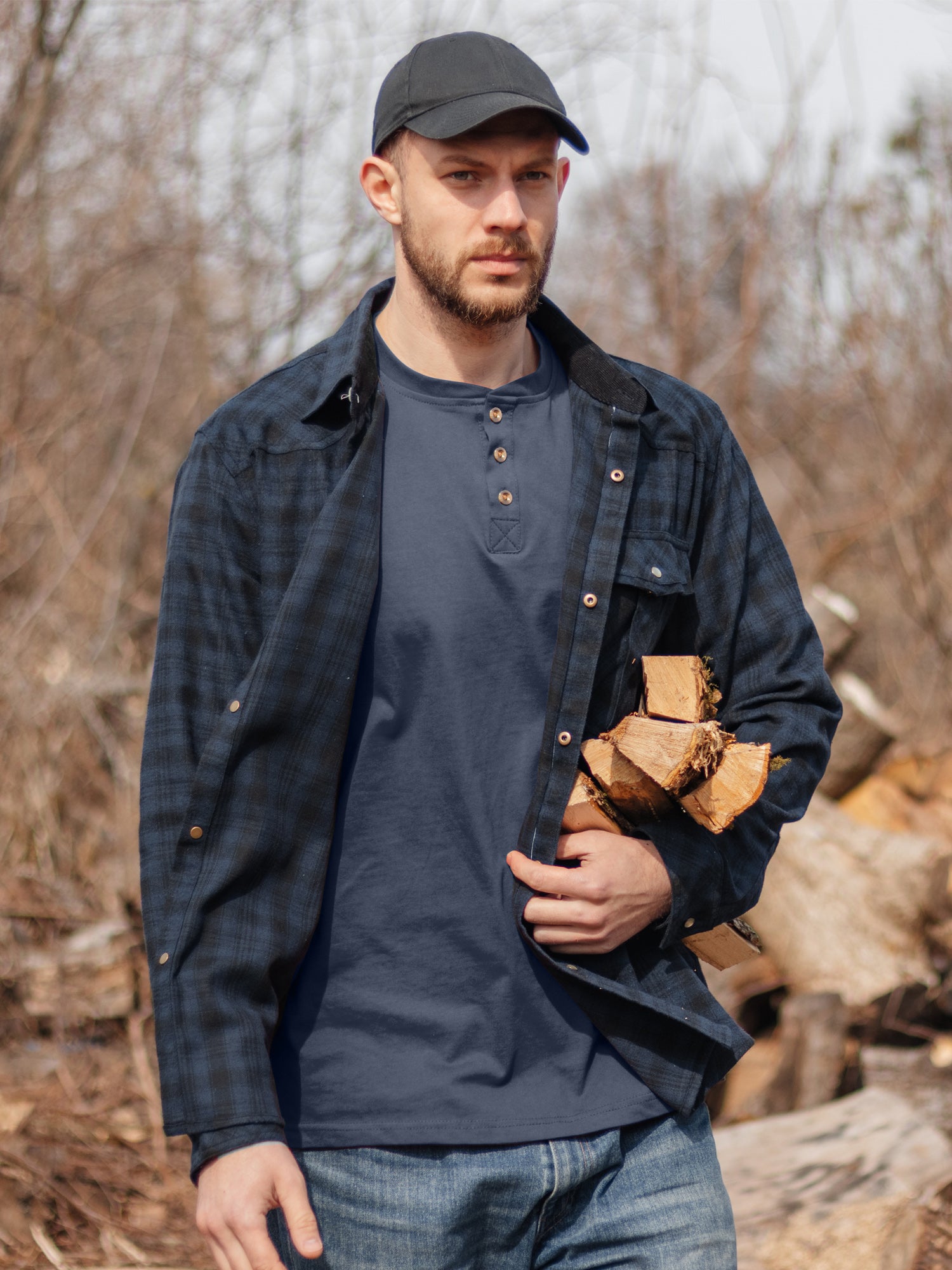 Mr.Stream Men's Flannel Long Sleeve Plaid Pearl Snap Shirts