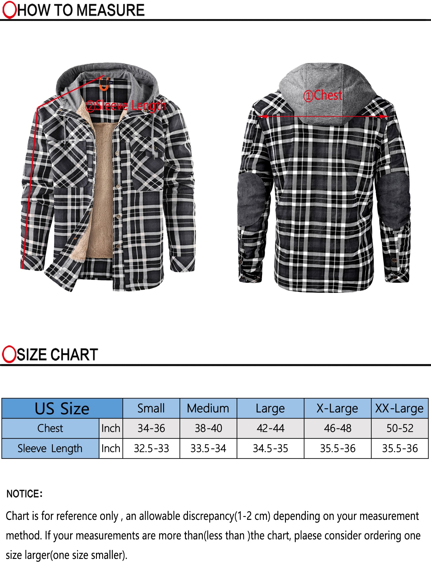 Mr.Stream Men's Hooded Plaid Flannel Sherpa Lined Fleece Jackets