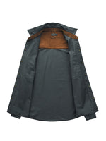 Load image into Gallery viewer, Mr.Stream Men&#39;s Washed Cotton Two Pockets Snap Button Up Twill Shirt
