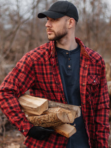 Mr.Stream Men's Flannel Long Sleeve Plaid Pearl Snap Shirts