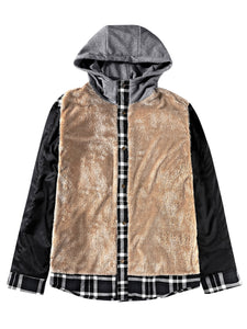 Mr.Stream Men's Hooded Plaid Flannel Sherpa Lined Fleece Jackets