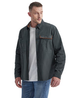 Load image into Gallery viewer, Mr.Stream Men&#39;s Washed Cotton Two Pockets Snap Button Up Twill Shirt
