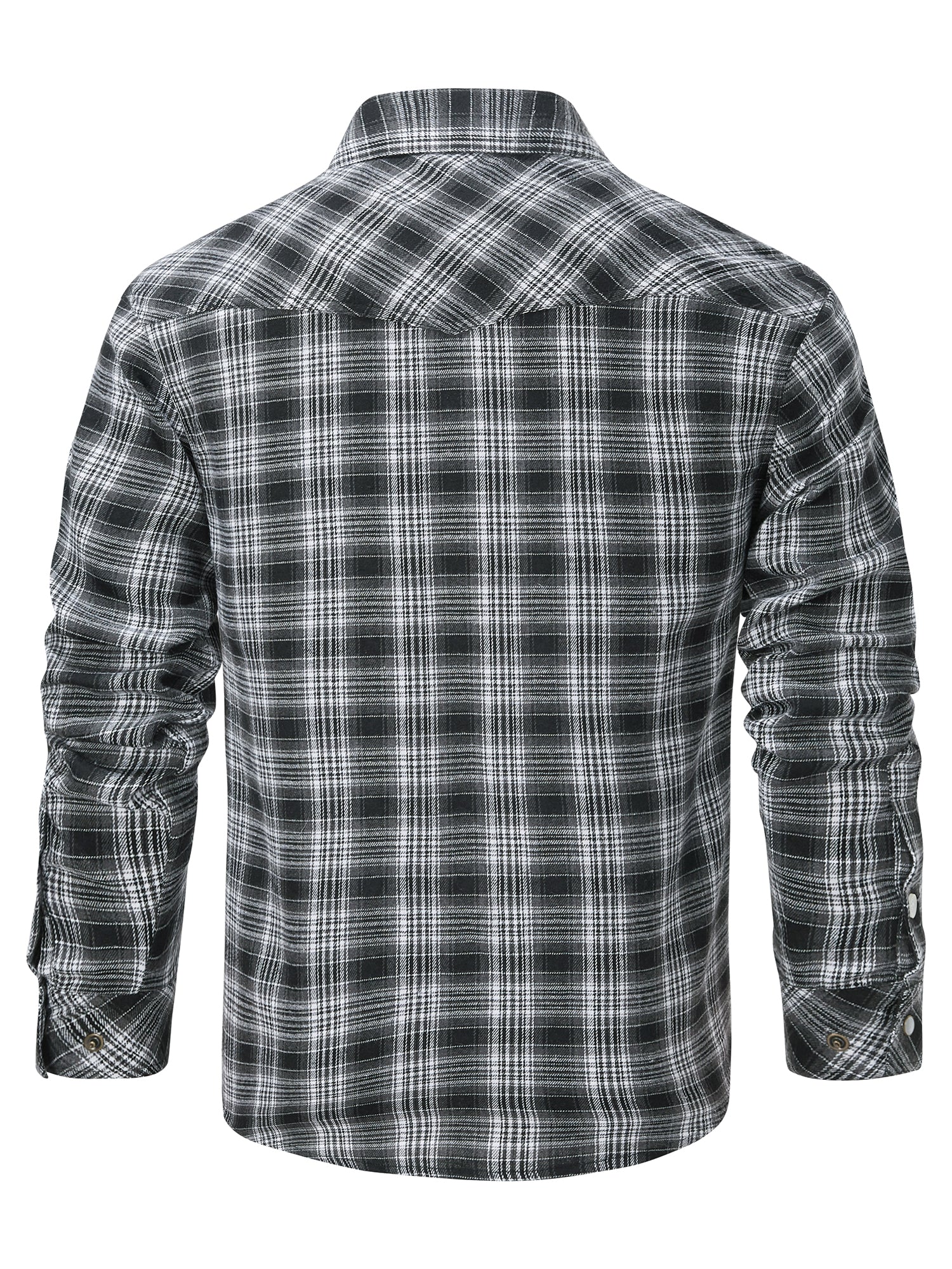 Mr.Stream Men's Flannel Long Sleeve Plaid Pearl Snap Shirts