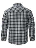 Load image into Gallery viewer, Mr.Stream Men&#39;s Flannel Long Sleeve Plaid Pearl Snap Shirts

