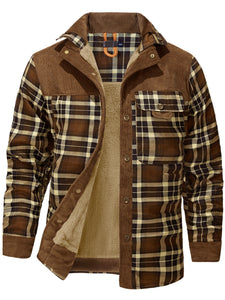 Mr.Stream Men's Plaid Flannel Sherpa Lined Fleece Shirt Jackets